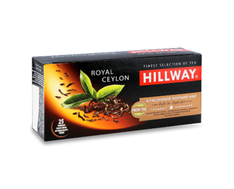 Чай чорний Hillway Royal Ceylon з ярличком, 25*2г/уп