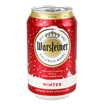 Пиво Warsteiner Winter темне з/б 330мл