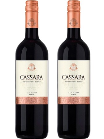 Набір вина Кассара, Россо / Cassara, Rosso, Cielo e Terra, червоне напівсолодке 2*0.75л
