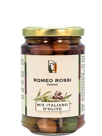 Асорті оливок в розсолі, Romeo Rossi, 290г