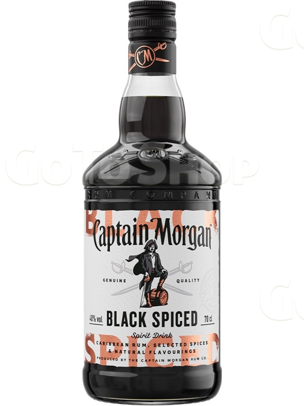 Ромовий напій Капітан Морган, Блек Спайсд / Captain Morgan, Black Spiced, 40%, 0.7л