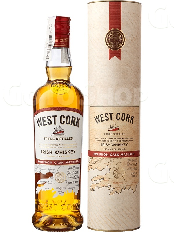 Віскі Вест Корк, Бленд, Бурбон Каск / West Cork, Blended, Bourbon Cask, 40%, 0.7л