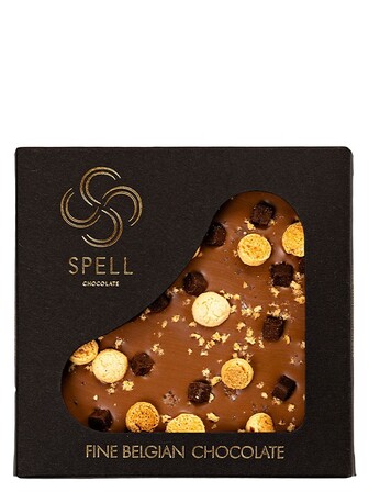 Шоколад з солоною карамеллю і печивом, Spell, 120г
