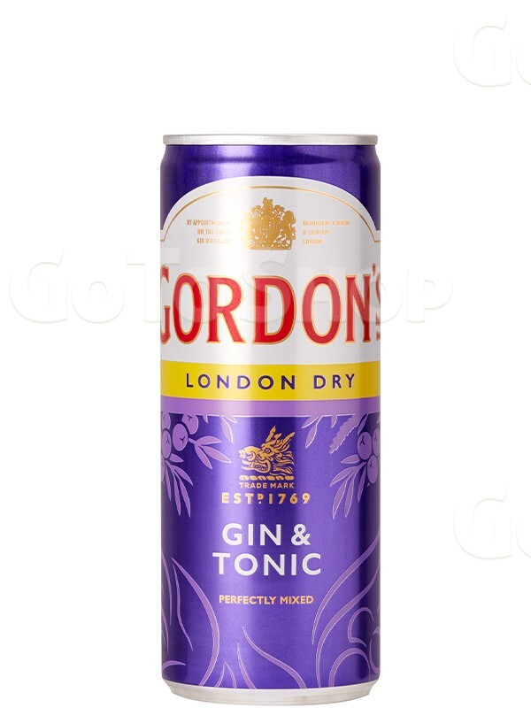 Напій слабоалкогольний Джин Гордонс &amp; Тонік / Gin Gordon&#039;s &amp; Tonic, ж/б, 6.4%, 0.25л