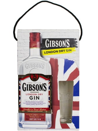 Джин Гібсонс / Gibsons, 37.5%, 0.7л + бокал