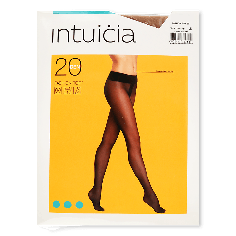 Колготки жіночі Intuicia Fashion Top 20 тілесні р. 4 шт