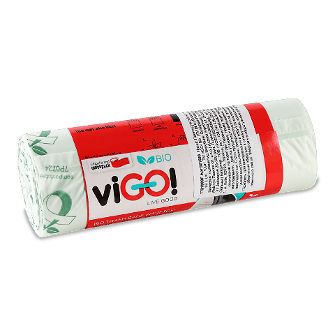 Пакети для сміття viGO! Bio PLA 60 л 10шт