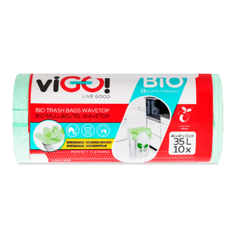Пакети для сміття viGO! Bio PLA 35 л 10шт