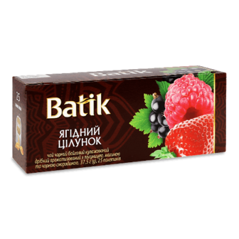 Чай чорний Batik Ягідний цілунок купажований дрібн 25*1,5г