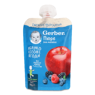 Пюре Gerber яблуко-лісові ягоди 150г