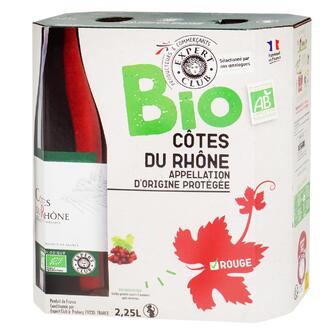 Вино Expert Club Bio Cotes du Rhohe червоне сухе 14% 2,25л