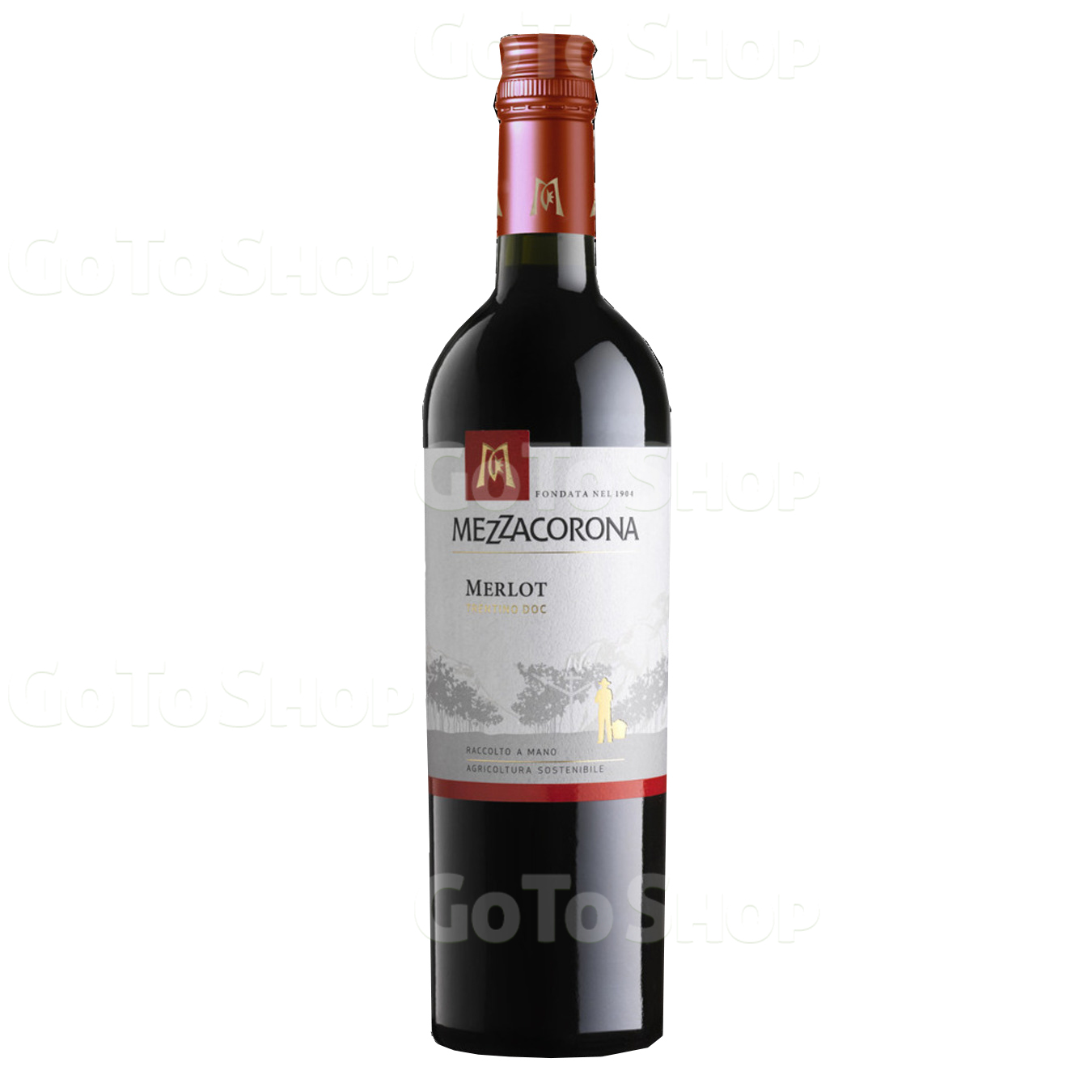 Вино Mezzacorona Merlot DOC червоне сухе 13% 0,75л