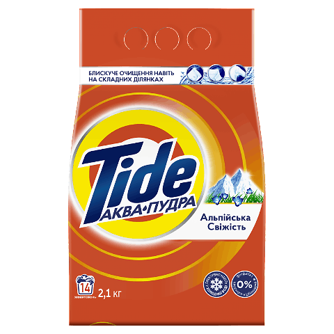Порошок для прання Tide Аква-Пудра Альпійська свіжість 2,1кг
