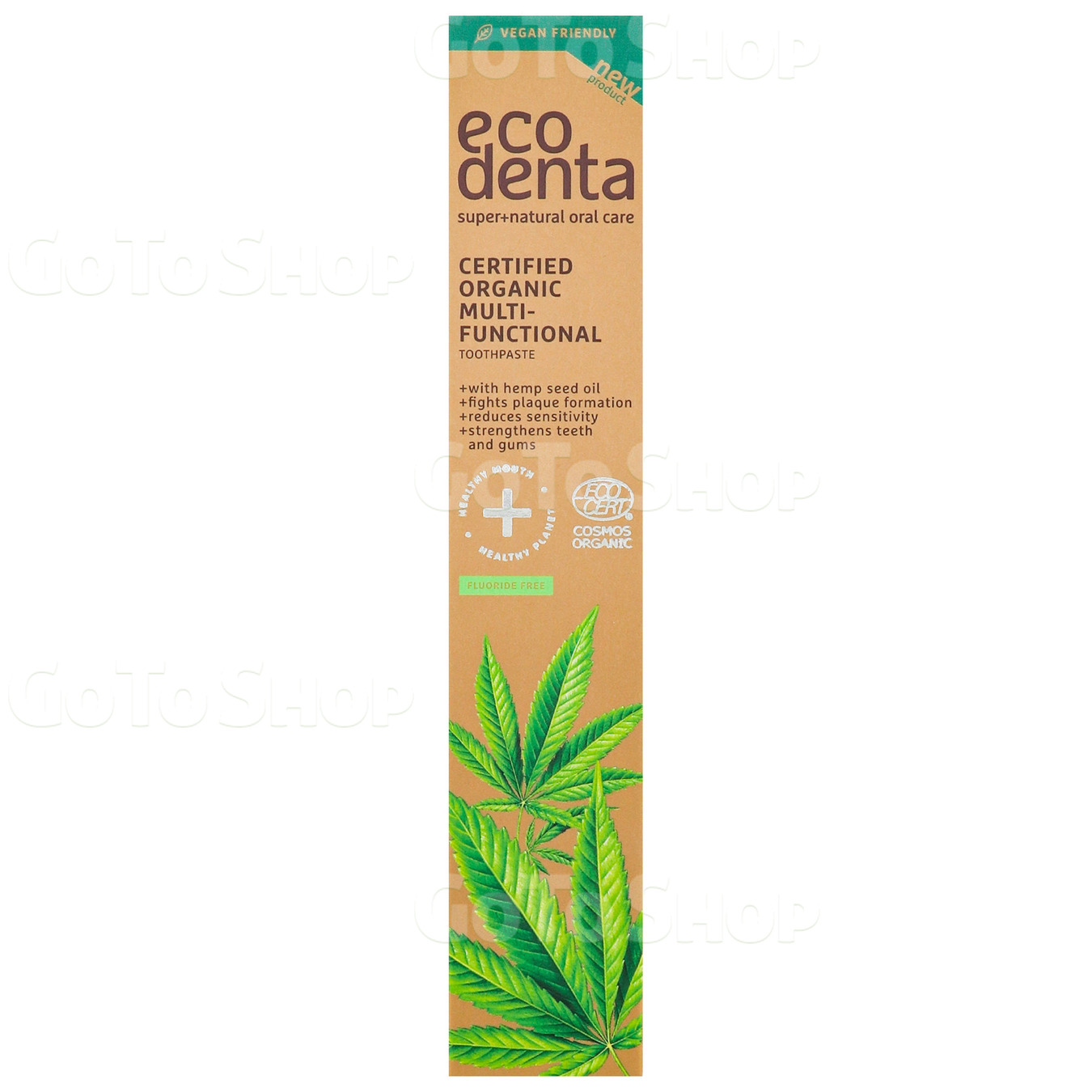 Зубна паста Ecodenta органічна мультифункціональна з конопляною олією 75мл
