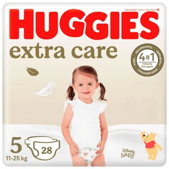 Підгузки Huggies Extra Care 5 (11-25 кг) 28шт