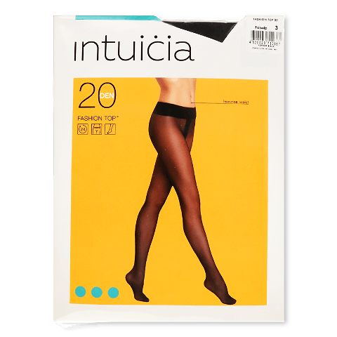 Колготки жіночі Intuicia Fashion Top 20 чорні р. 3 шт