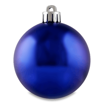 Прикраса ялинкова «Куля» пластикова глянцева блакитна 6 см шт