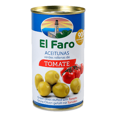 Оливки El Faro фаршировані томатами 350г