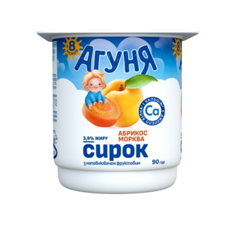 Сирок 90 г Агуня Абрикос-морква 3,9% п/стакан 