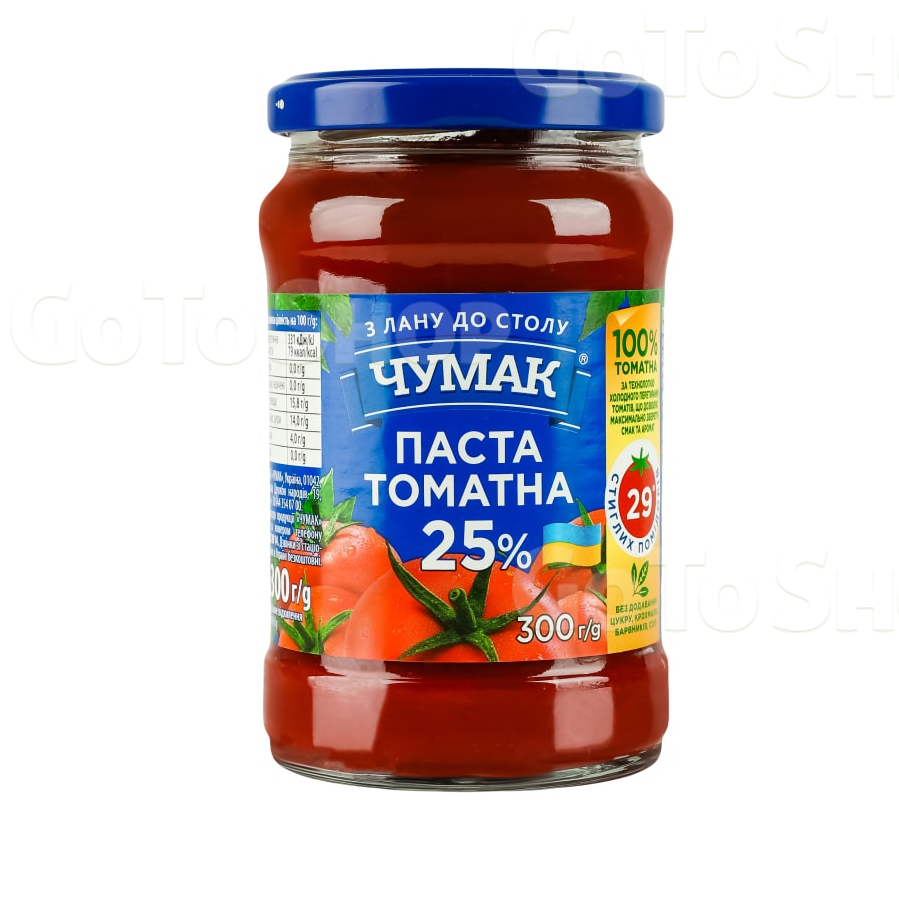 Томатна паста 300 г Чумак 25% ск/б 