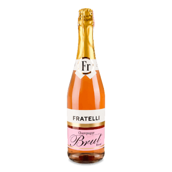 Шампанське України Fratelli рожеве брют 750мл