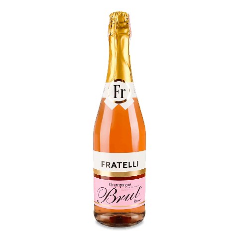 Шампанське України Fratelli рожеве брют 750мл