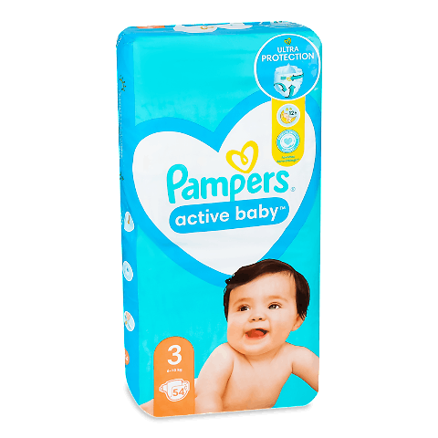 Підгузки Pampers Active Baby Midi (6-10 кг) 54шт