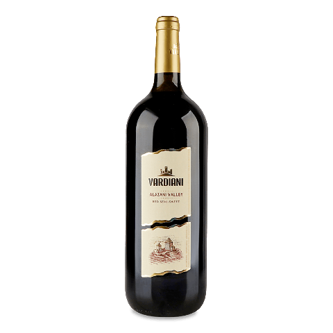 Вино Vardiani «Алазанська долина» червоне напівсолодке 1,5л