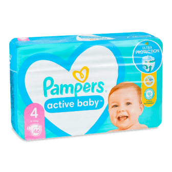 Підгузки Pampers Active Baby Maxi (9-14 кг) 46шт