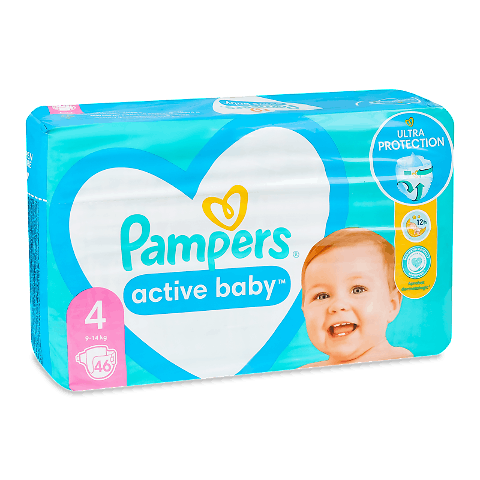 Підгузки Pampers Active Baby Maxi (9-14 кг) 46шт