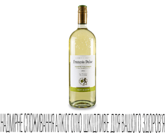 Вино Francois Dulac IGP blanc dry, 1л
