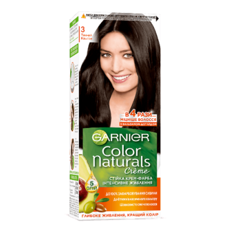 Фарба для волосся Garnier Color Naturals 3 «Темно-каштановий» шт