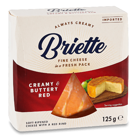 Сир Briette Creamy&amp;Buttery Red 60% 125г