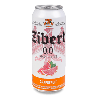 Пиво Zibert Grapefruit світле н/ф б/алк з/б 0,5л