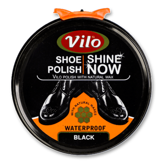 Крем-фарба для взуття Vilo Waterproof чорна 50мл