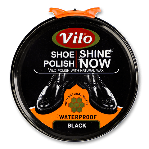 Крем-фарба для взуття Vilo Waterproof чорна 50мл