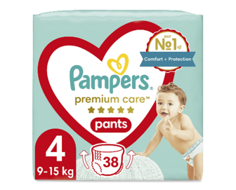 Підгузки-трусики Pampers Premium Care Pants Maxi 4 (9-15 кг), 38шт/уп