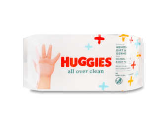 Серветки вологі Huggies Over Clean дитячі, 56шт