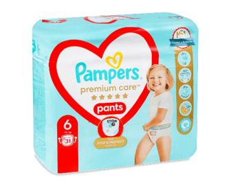 Підгузки-трусики Pampers Premium Care Pants Extra Large 6 (15+ кг), 31шт/уп