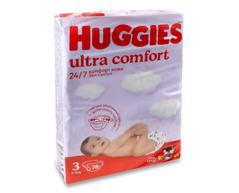 Підгузки Huggies Ultra Comfort 3 (5-9 кг), 78шт