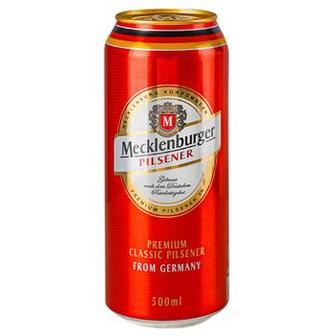 Пиво Mecklenburger Pilsener світле 5% 0,5л