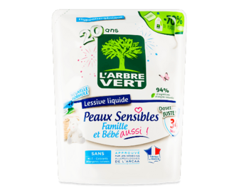 Засіб для прання L'Arbre Vert Чутлива шкіра, 1,53л