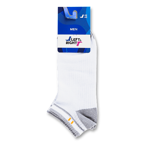 Шкарпетки чоловічі Лівий&amp;Правий 222 03 біло-сірі р.42-43 1 пара