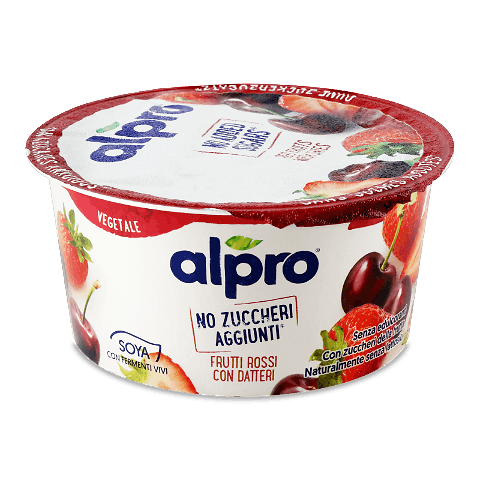 Десерт Alpro соєвий ферментований червоні фрукти з фініками 135г
