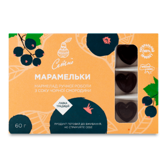 Мармелад «Лавка Традицій» «Сетно» марамельки з соку чорної смородини 60г