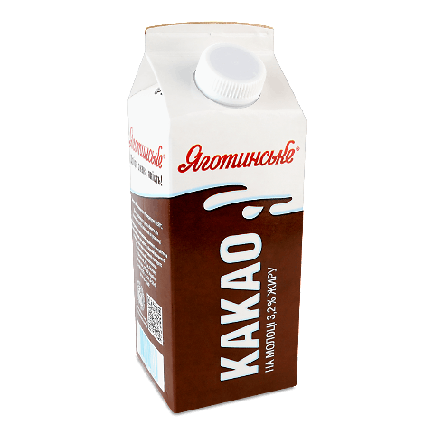 Напій молочний Яготинське какао 3,2% пюр-пак, 750г