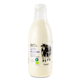 Молоко пастеризоване «Лавка Традицій» «Старий Порицьк» органічне 2,5%, 1л