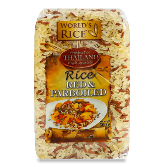 Рис World's rice червоний + парбоілд, 500г
