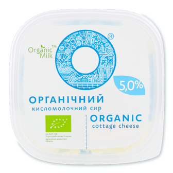Сир кисломолочний Organic Milk органічний 5%, 300г