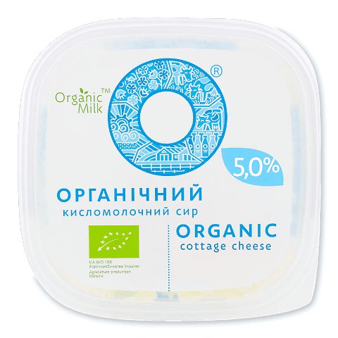 Сир кисломолочний Organic Milk органічний 5%, 300г